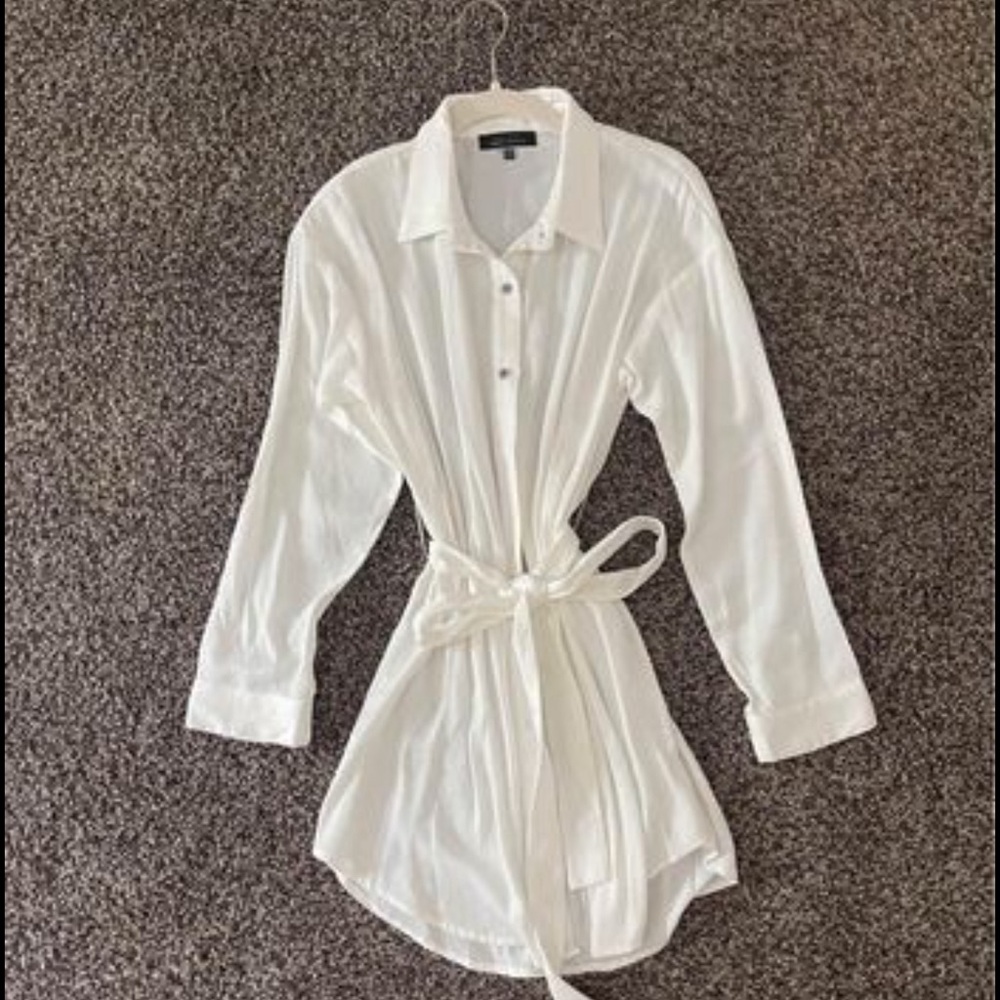 White Belted Dress from La’beye- NEW